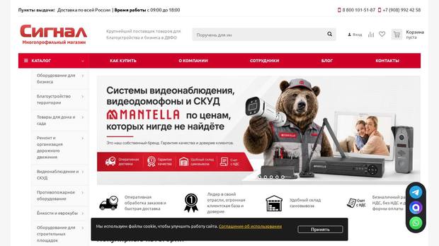 Сайт из ниши «Розница», который разобрала платформа